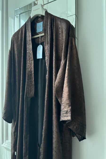 Brown metallic abaya