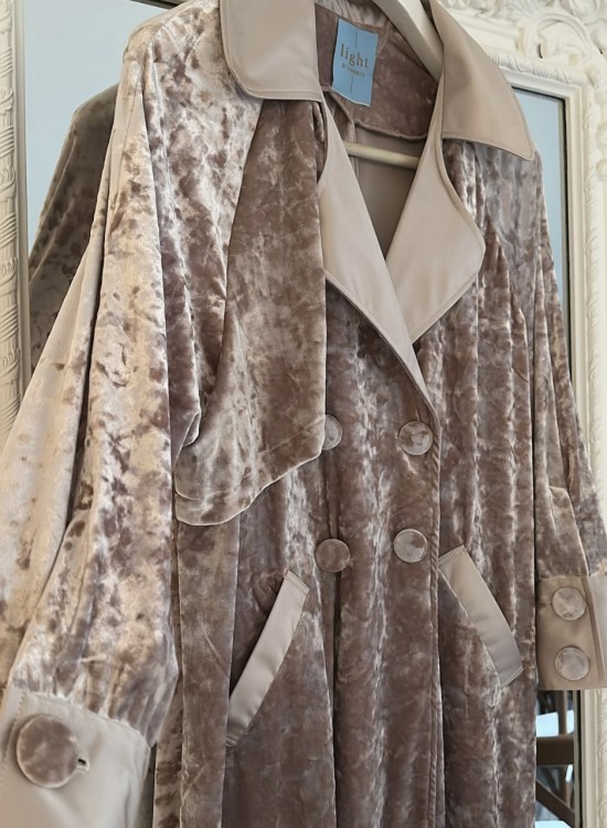 Dusty Velvet Trench