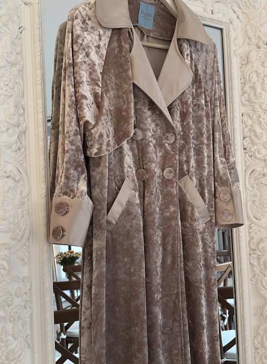 Dusty Velvet Trench